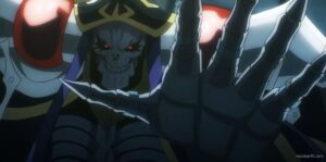 Overlord isekai anime with overpowered main characters