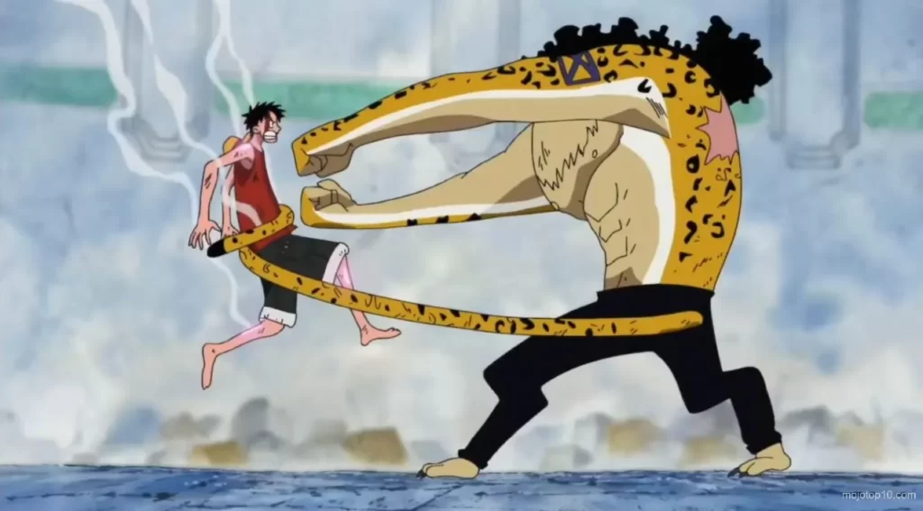 Luffy VS Lucci fights in One Piece